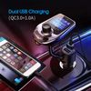 Transmisor Fm Aux Music Car Mp3 Player Qc3.0 Carga Rápida Usb Car Charger Manos Libres Bluetooth-compatible 5.0 Car Kit (negro)