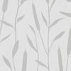 Papel De Pared Topchic Reed Plumes Gris Metalizado Noordwand