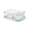 Contenedor Rectangular De Alimentos Con Doble Compartimento Interior Glasslock De 920 Ml - Mcrk092a