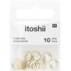 Itoshii Pack De 10 Cuentas Ponii Anillo Dorado