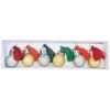 6 Mini Bolas Navideñas Con Purpurina Y Pompones Rojos Y Verdes