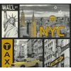 Papel Pintado A.s. Création Nueva York Gris Y Amarillo - As-300452 - 53 Cm X 10,05 M