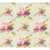 Papel Pintado A.s. Création Flores Vintage Rosa, Verde Y Amarillo - As-345084 - 53 Cm