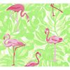 Papel Pintado A.s. Création Hojas Tropicales Con Flamencos Verde Y Rosa - As-359811 -