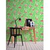 Papel Pintado A.s. Création Hojas Tropicales Con Flamencos Verde Y Rosa - As-359811 -