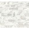 Papel Pintado A.s. Création Piedra Gris Y Blanco - As-371611 - 53 Cm X 10,05 M