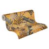 Papel Pintado Livingwalls Hojas Tropicales Amarillo Ocre, Azul Y Beige - As-378602 -