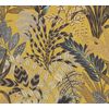 Papel Pintado Livingwalls Hojas Tropicales Amarillo Ocre, Azul Y Beige - As-378602 -