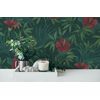 Papel Pintado A.s. Création Flores Verde Y Rojo - As-380282 - 53 Cm X 10,05 M