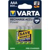 Varta Power Pila Recargable Ready2use Toys Micro Aaa Blister 4uds., 1,2v, 800mah, Nimh