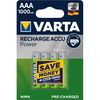 Varta Power Pila Recargable 5703 R2u Micro Aaa Nimh Blister 4uds. 1000mah, 1,2v, 1000mah/1,2wh, Nimh