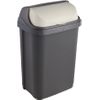 Cubo De Basura Con Tapa Deslizante, 10 L, Rasmus, Gris Grafito