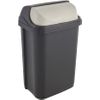 Cubo De Basura Con Tapa Deslizante, 25 L, Rasmus, Gris Grafito