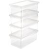 Set Cajas De Almacenaje 3x5,6 L, Plástico, Natural Transparente, 33 X 19.5 X 12 Cm