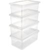 Set Cajas De Almacenaje 3x5,6 L, Plástico, Natural Transparente, 33 X 19.5 X 12 Cm