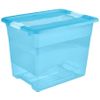 Cubo De Almacenaje Con Tapa Plástico Keeeper Cornelia 24l Azul