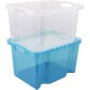 Caja Almacenaje Con Asas Plástico Keeeper Franz 35x27x21 Cm 13,5l Azul