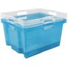 Caja Almacenaje Con Asas Plástico Keeeper Franz 43x35x23 Cm 24l Azul