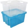 Caja Almacenaje Con Asas Plástico Keeeper Franz 43x35x23 Cm 24l Azul
