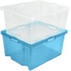 Caja Almacenaje Con Asas Plástico Keeeper Franz 52x43x26 Cm 44l Azul