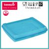 Fiambreara Tuppers Mini Plástico Keeeper Luca 17 X 13 X 3,5 Cm Azul.