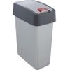 Cubo De Basura Premium Con Tapa Abatible, Tacto Suave, 10l, Color Plateado