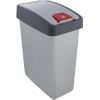 Cubo De Basura Con Tapa Abatible Plástico Keeeper Magne 25l Gris.