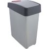 Cubo De Basura Con Tapa Abatible Plástico Keeeper Magne 25l Gris.