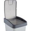 Cubo De Basura Con Tapa Abatible Plástico Keeeper Magne 45l Gris.