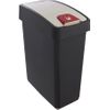 Cubo De La Basura Premium Con Tapa Abatible, Tacto Suave, 25 L, Magne, Gris Grafito