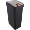 Cubo De La Basura Premium Con Tapa Abatible, Tacto Suave, 45 L, Magne, Gris Grafito