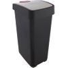 Cubo De La Basura Premium Con Tapa Abatible, Tacto Suave, 45 L, Magne, Gris Grafito