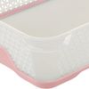 Cesta Antideslizante Keeeper Jonas Din A5 26,5x20x7cm Transparente/rosa