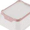 Cesta Antideslizante Keeeper Jonas Din A6 20x16x7 Cm Transparente/rosa