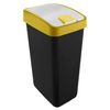 Cubo De Basura Con Tapa Abatible Plástico Keeeper Magne 45l Amarillo