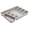 Bandeja Para Cubertería De Plástico Keeeper Pablo 33,5x26,5x5 Cm Gris