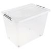 Caja De Almacenamiento Clipbox Lars, 80 L, 58 X 39 X 42, Con Ruedas