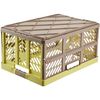 Keepper 4x Cajas Plegables Robustas, Mangos Suaves, 54x37x28cm, 45l, Ben, Verde/marrón