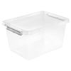 Caja De Almacenamiento / Caja Con Cierre Clip Larissa, Con Asa, 15,5 L, Transparente