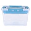 Caja De Almacenaje De 6,6 Litros, Tapa Con Asa, 29x19x18, Colección Hubert Azul