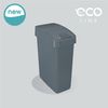 Cubo De Basura Con Tapa Abatible Plástico Eco Keeeper Magne 25l Gris