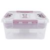 Caja Con Tapa Y Asa, Con Bandeja Organizadora Keeeper 29x19x12,4 Cm Gris