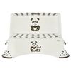 Taburete-escalera Keeeper Igor De 2 Peldaños Panda 40 X 37 X 21cm Blanco