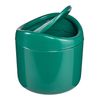 Papelera De Plastico Con Tapa Basculante Keeeper Ø14 X 13, Eco Verde