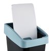 Papelera De Plastico Tapa Basculante Keeeper 39,5x24x47,5 Azul Nórdico