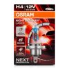 Lámpara Osram ® 64193nl H4 1 Night B Laser 55/60w 12v Next Generation +150%.