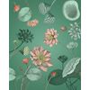 Sanders & Sanders Fotomural Flor De Loto Verde Y Rosa - 200 X 250 Cm - 612728