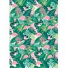 Sanders & Sanders Fotomural Minnie Mouse Verde Y Rosa - 200 X 280 Cm - 611696