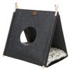 Cueva Para Gatos Elfie Fieltro Gris Antracita 46x52x50 Cm Trixie