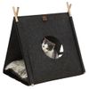 Cueva Para Gatos Elfie Fieltro Gris Antracita 46x52x50 Cm Trixie